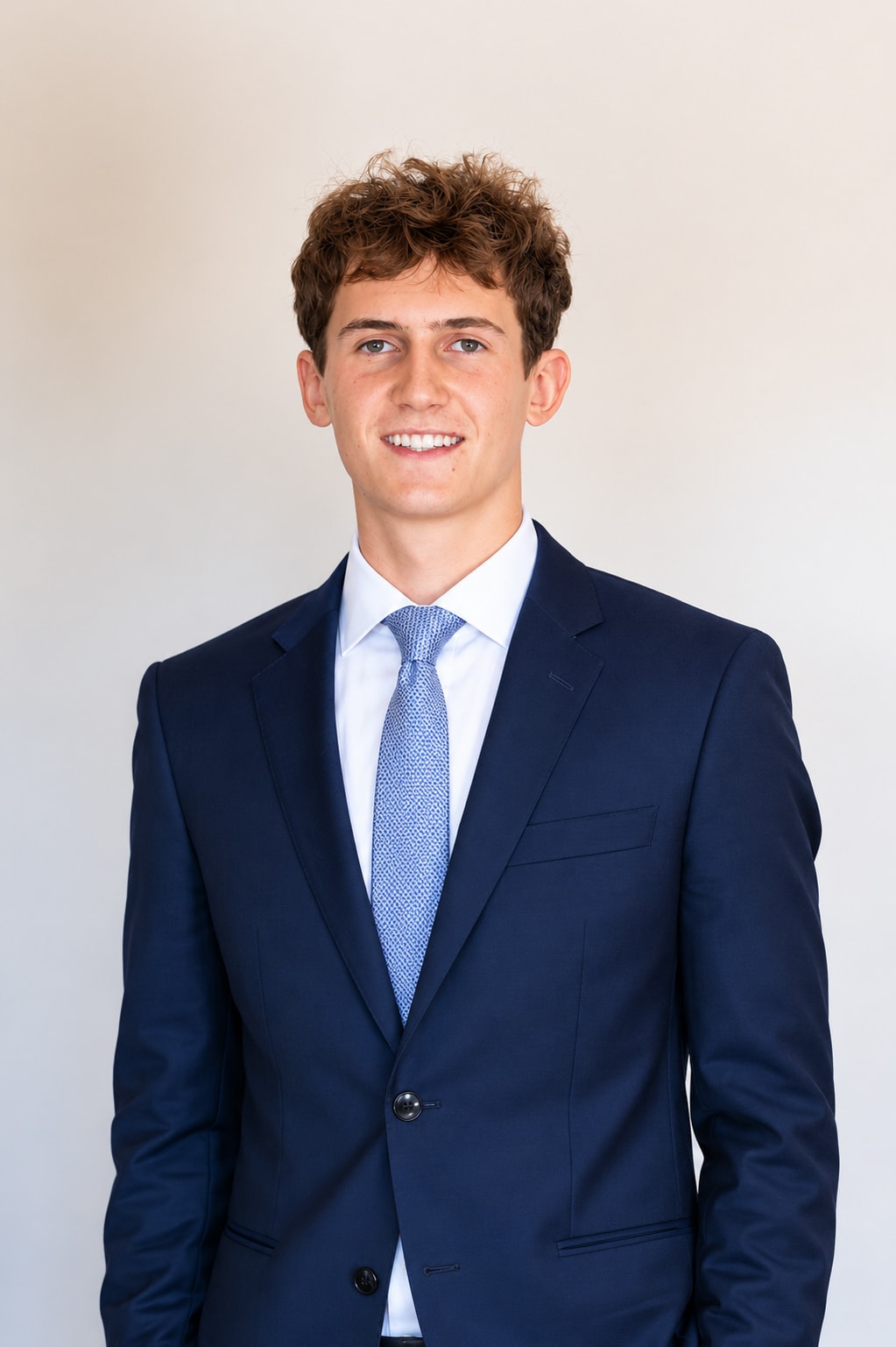 Steele Shapiro, in a jacket and tie